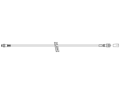 ALARIS EXTENSION SET / STERILE / SMALL BORE / 1 SLIDE CLAMP & 1 MALE LUER / EACH
