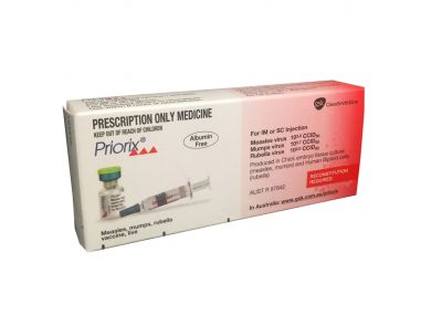 PRIORIX MEASLES MUMPS RUBELLA VACCINE, LIVE