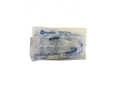 URINE BAGE WITH ANTI-REFLUX VALVE / STERILE CLEAR / 2L / EACH
