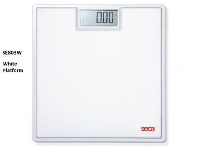 SECA DIGITAL FLAT SCALE WITH HIGH-QUALITY TWO COMPONENT RUBBER SURFACE / WHITE