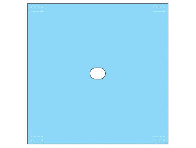 MULTIGATE DRAPE WITH ADHESIVE / 75cm x 75cm / STERILE / EACH