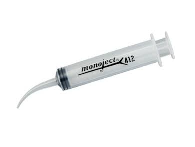 MONOJECT IRRIGATION SYRINGE / CURVED TIP / 12CC/ML / PACK OF 50