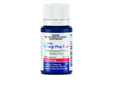 SURGI-PREP C RED CHLORHEXIDINE 0.5% AND ETHANOL 70%